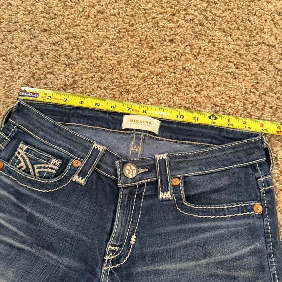 Big Star Y2K Women’s Jenae Skinny Blue Denim Jeans Thick Stitch Cowgirl Sz.27R - Picture 6 of 7